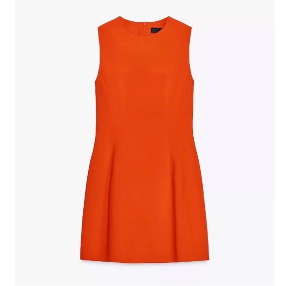 Zara Vibrant Orange Mini Dress - Picture 2 of 8